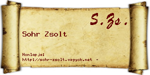 Sohr Zsolt névjegykártya