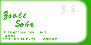 zsolt sohr business card